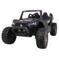 2 dětské baterie Buggy Clash černý + dálkové ovládání + 4x4 + nastavení sedadla + MP3 rádio + LED