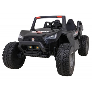 2 dětské baterie Buggy Clash černý + dálkové ovládání + 4x4 + nastavení sedadla + MP3 rádio + LED