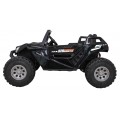 2 dětské baterie Buggy Clash černý + dálkové ovládání + 4x4 + nastavení sedadla + MP3 rádio + LED