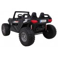 2 dětské baterie Buggy Clash černý + dálkové ovládání + 4x4 + nastavení sedadla + MP3 rádio + LED
