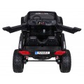 2 dětské baterie Buggy Clash černý + dálkové ovládání + 4x4 + nastavení sedadla + MP3 rádio + LED