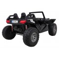 2 dětské baterie Buggy Clash černý + dálkové ovládání + 4x4 + nastavení sedadla + MP3 rádio + LED