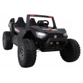 2 dětské baterie Buggy Clash černý + dálkové ovládání + 4x4 + nastavení sedadla + MP3 rádio + LED