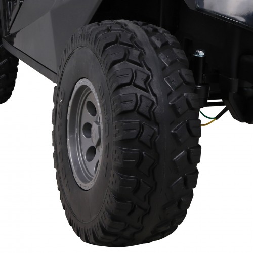2 dětské baterie Buggy Clash černý + dálkové ovládání + 4x4 + nastavení sedadla + MP3 rádio + LED
