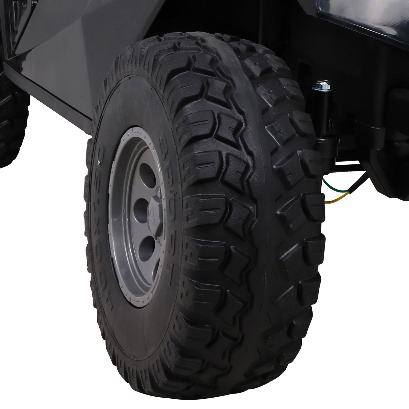 2 dětské baterie Buggy Clash černý + dálkové ovládání + 4x4 + nastavení sedadla + MP3 rádio + LED