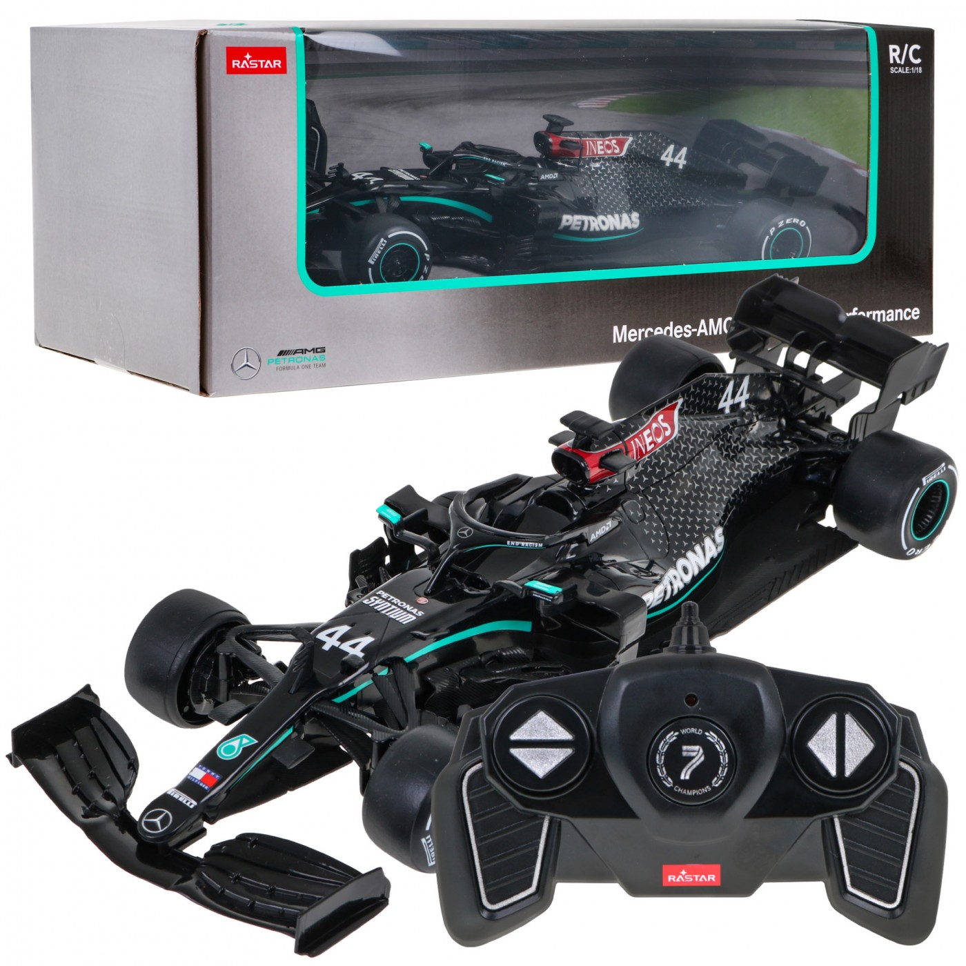 Mercedes-AMG F1 W11 EQ Performance RASTAR model 1:18 Dálkové ovládání auta + dálkové ovládání