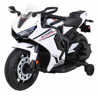 Honda CBR 1000RR dětský dobíjecí motor bílý + MP3 zvonky + přídavná kola