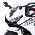 Honda CBR 1000RR dětský dobíjecí motor bílý + MP3 zvonky + přídavná kola