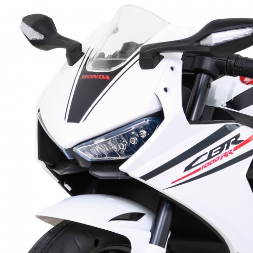 Honda CBR 1000RR dětský dobíjecí motor bílý + MP3 zvonky + přídavná kola