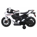 Honda CBR 1000RR dětský dobíjecí motor bílý + MP3 zvonky + přídavná kola