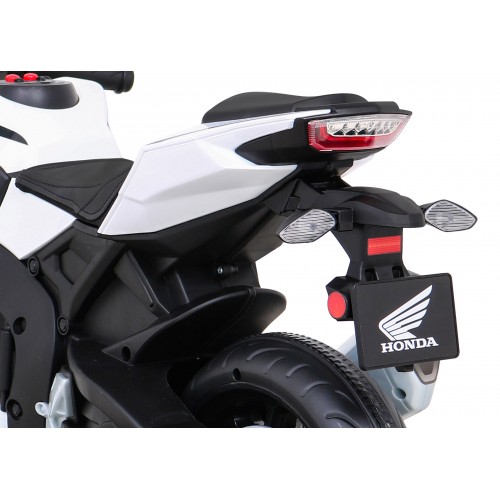 Honda CBR 1000RR dětský dobíjecí motor bílý + MP3 zvonky + přídavná kola
