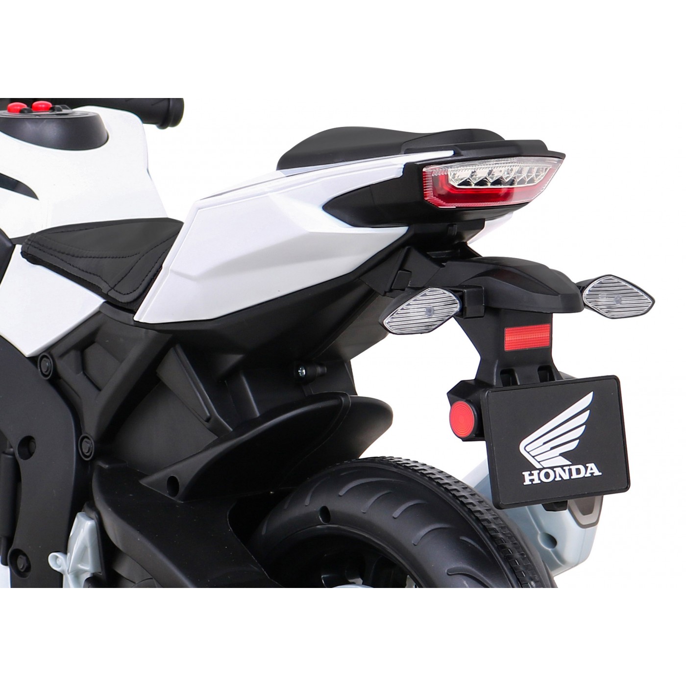 Honda CBR 1000RR dětský dobíjecí motor bílý + MP3 zvonky + přídavná kola