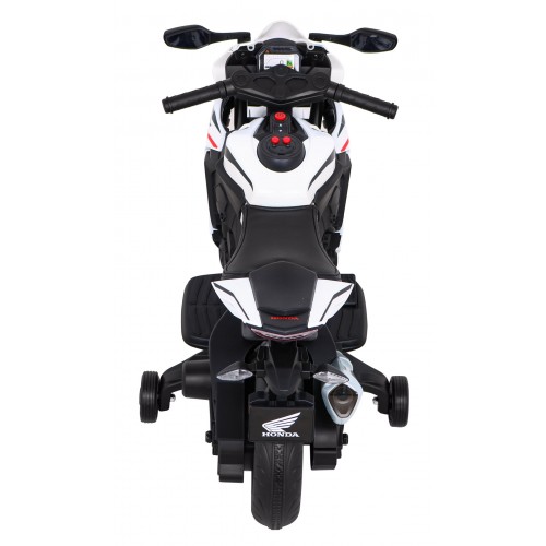 Honda CBR 1000RR dětský dobíjecí motor bílý + MP3 zvonky + přídavná kola