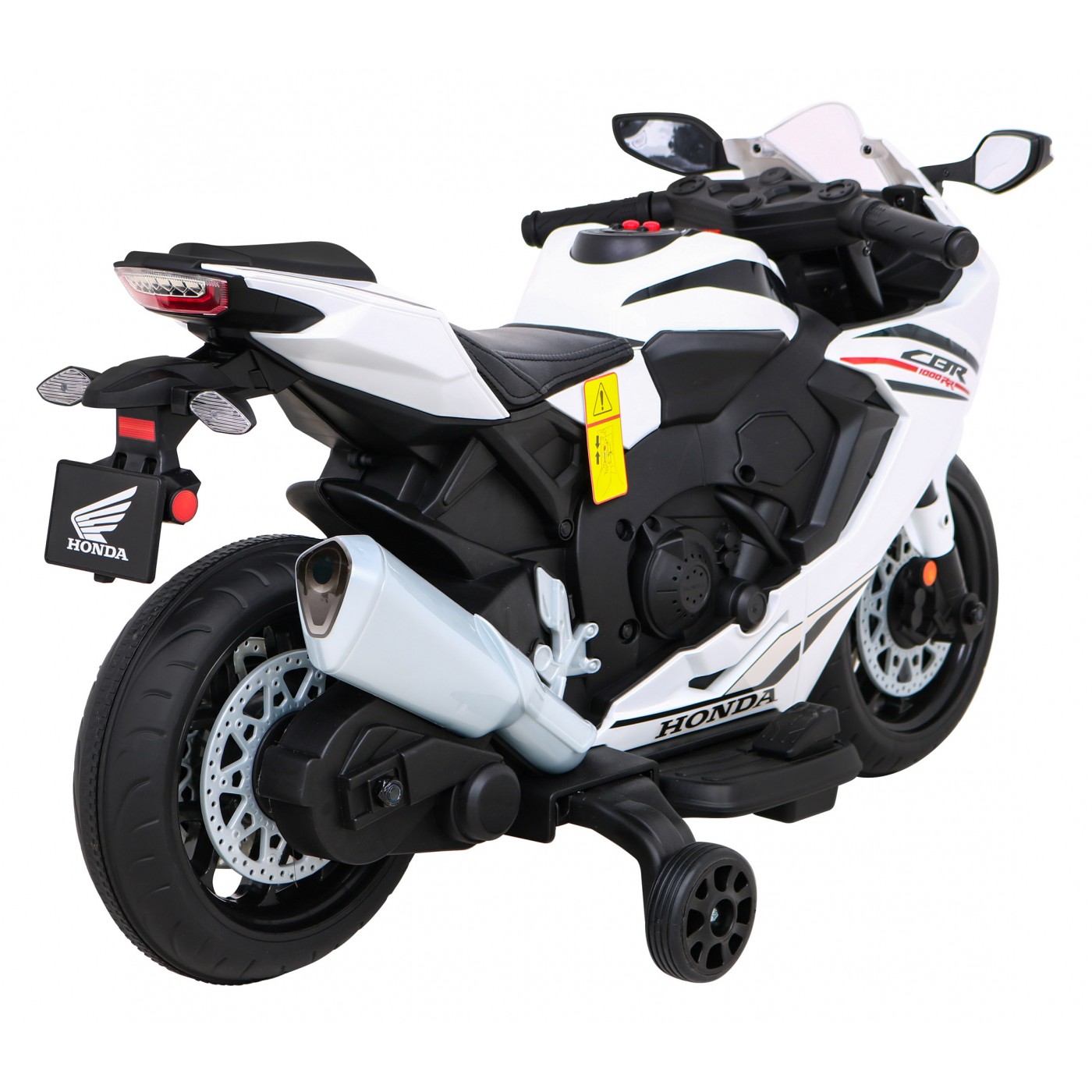 Honda CBR 1000RR dětský dobíjecí motor bílý + MP3 zvonky + přídavná kola