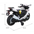 Honda CBR 1000RR dětský dobíjecí motor bílý + MP3 zvonky + přídavná kola