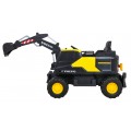 Akumulátorové rýpadlo Volvo žlutá + pohyblivé lízátko + 2 bazény + 150 pil + dálkové ovládání + MP3 rádio + LED