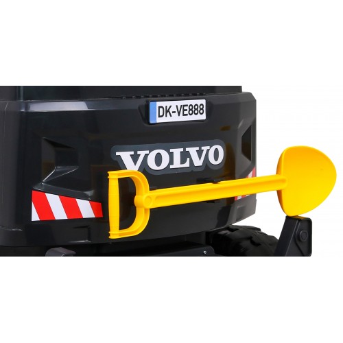 Akumulátorové rýpadlo Volvo žlutá + pohyblivé lízátko + 2 bazény + 150 pil + dálkové ovládání + MP3 rádio + LED