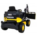 Akumulátorové rýpadlo Volvo žlutá + pohyblivé lízátko + 2 bazény + 150 pil + dálkové ovládání + MP3 rádio + LED