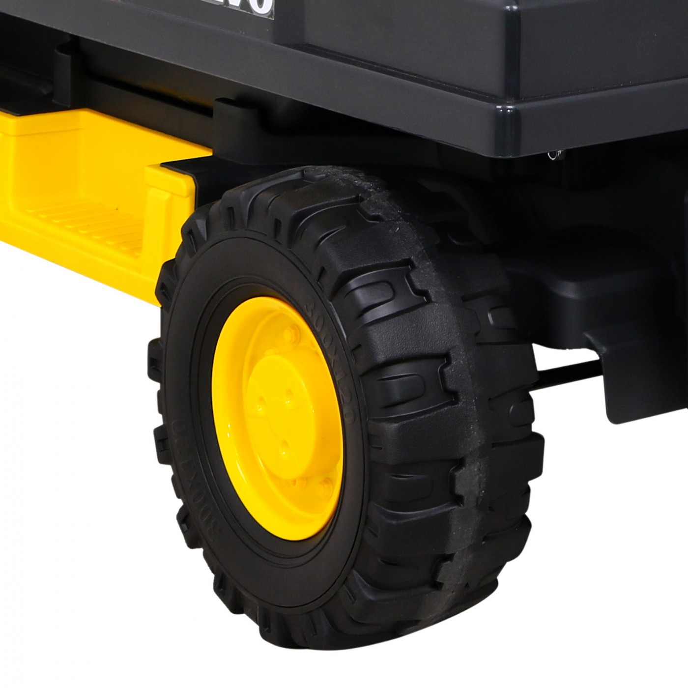 Akumulátorové rýpadlo Volvo žlutá + pohyblivé lízátko + 2 bazény + 150 pil + dálkové ovládání + MP3 rádio + LED