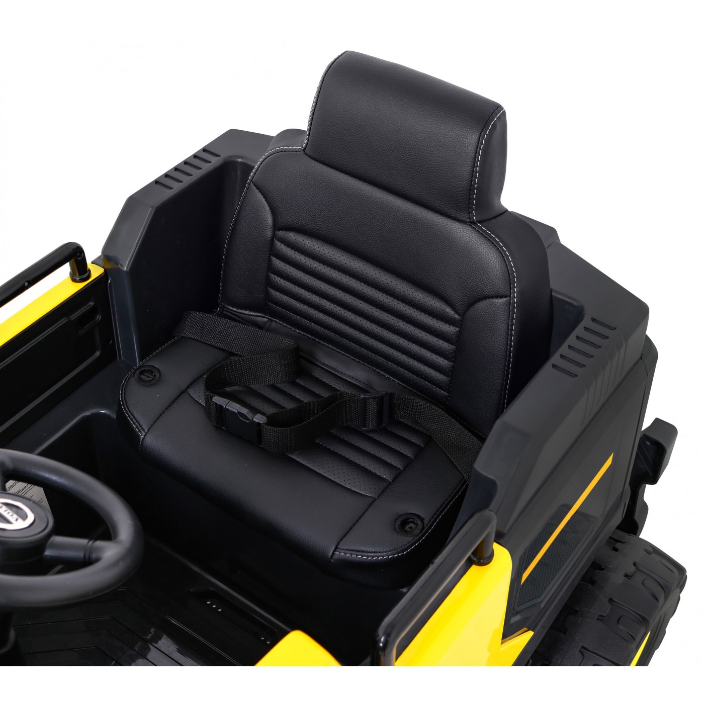 Akumulátorové rýpadlo Volvo žlutá + pohyblivé lízátko + 2 bazény + 150 pil + dálkové ovládání + MP3 rádio + LED