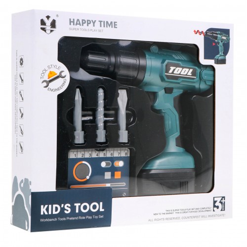 Interaktivní vrtačka/šroubovák pro děti 3+ vyměnitelné bity DIY sada