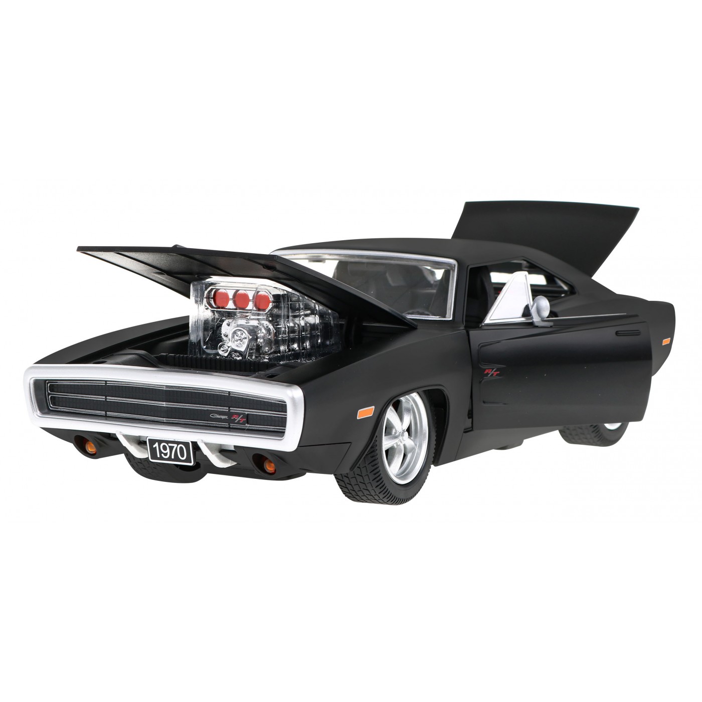 1970 Dodge Charger RT černý RASTAR model 1:16 Dálkově ovládaný Auto + Dálkový