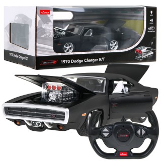 1970 Dodge Charger RT černý RASTAR model 1:16 Dálkově ovládaný Auto + Dálkový