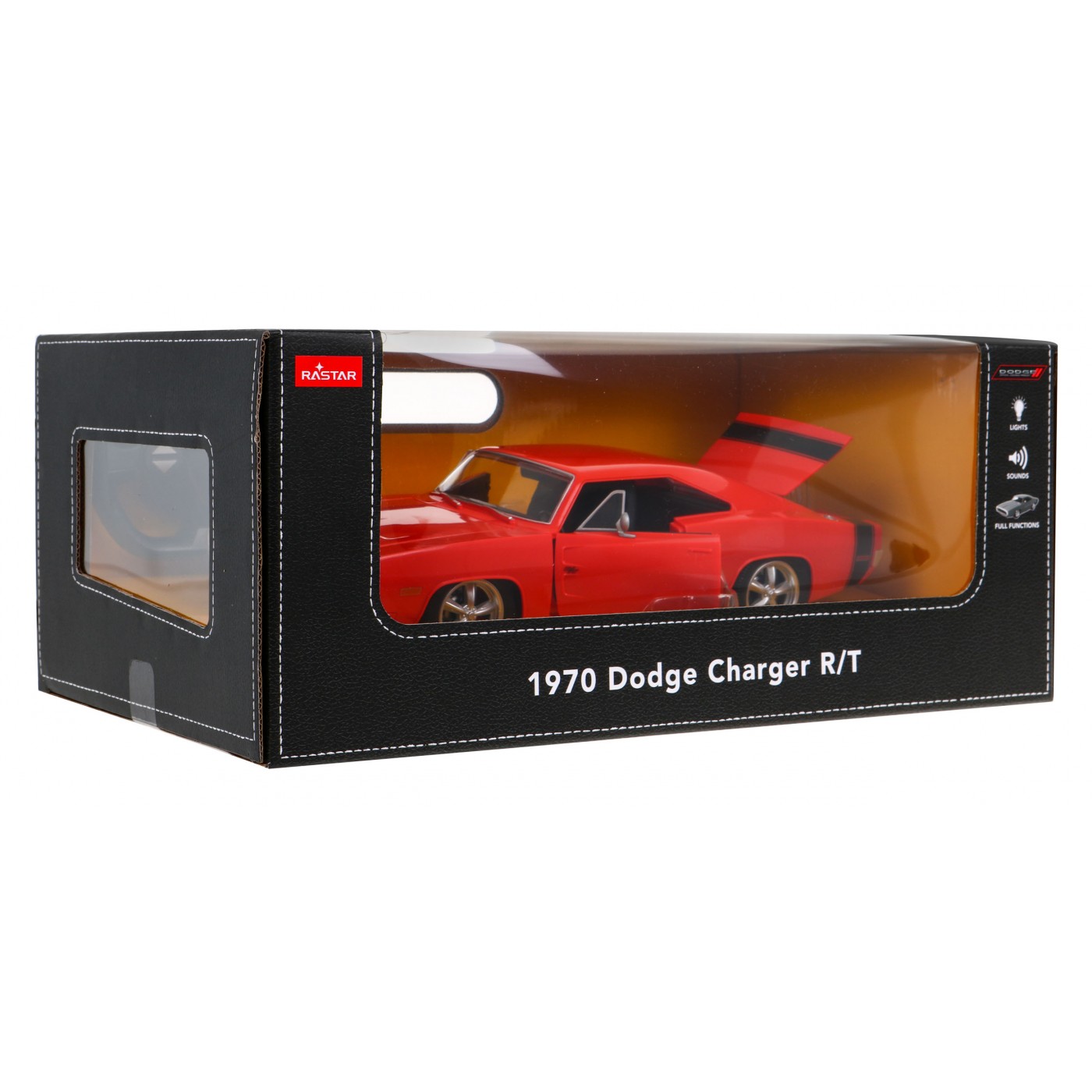 1970 Dodge Nabíječka RT červená RASTAR model 1:16 Dálkově ovládané Auto + Dálkové