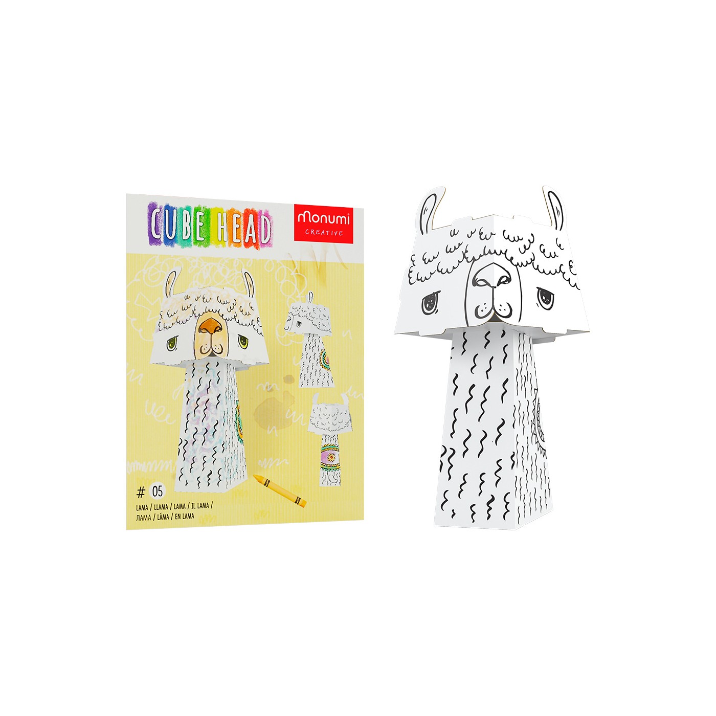 "Lama" 3D omalovánka-skládačka pro děti