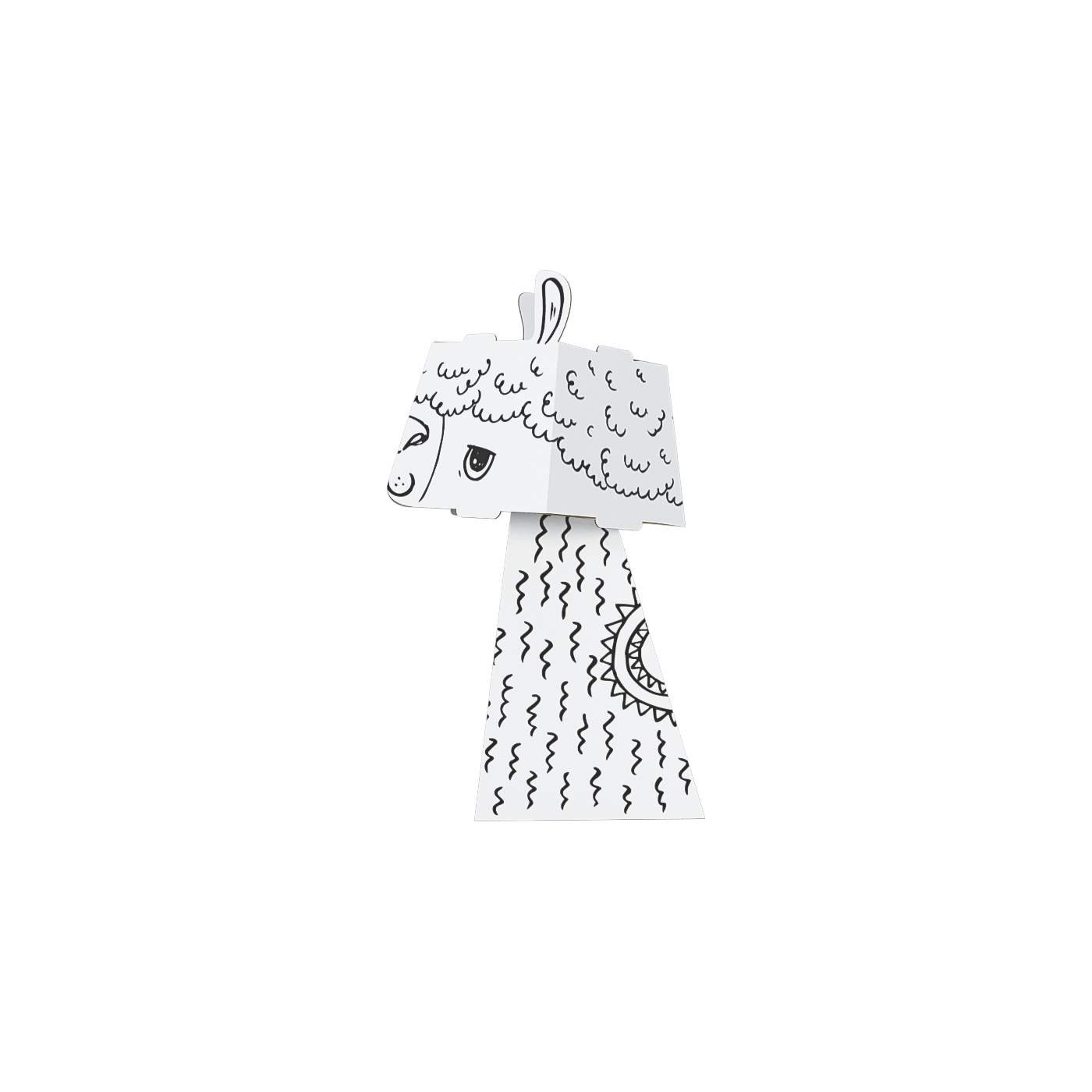 "Lama" 3D omalovánka-skládačka pro děti
