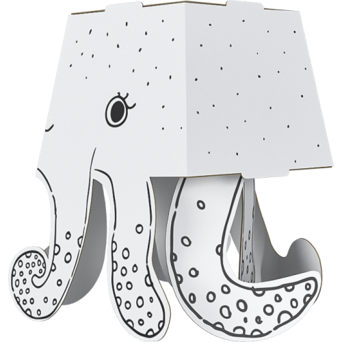 3D omalovánka-skládačka "Chobotnice" pro děti