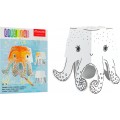 3D omalovánka-skládačka "Chobotnice" pro děti