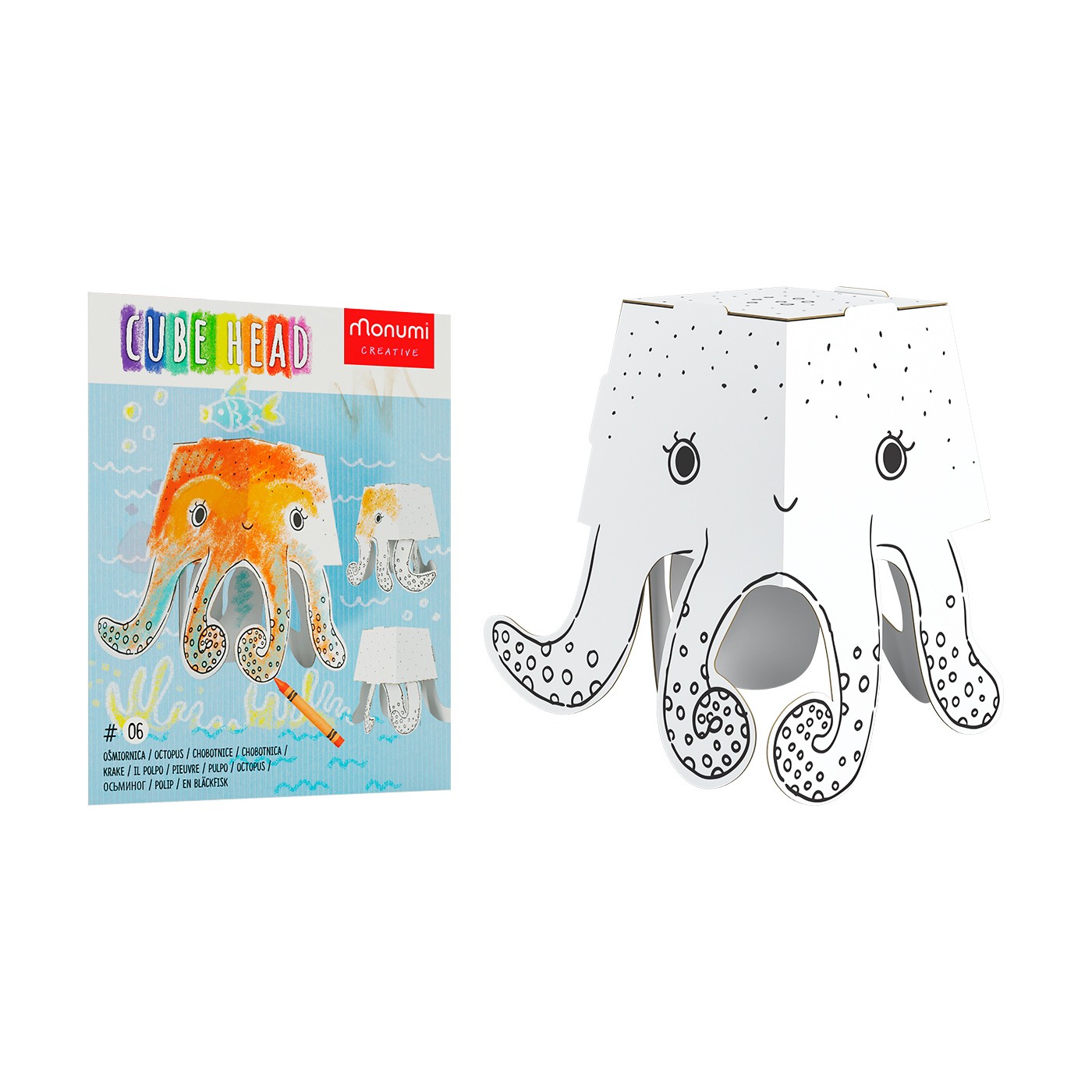 3D omalovánka-skládačka "Chobotnice" pro děti