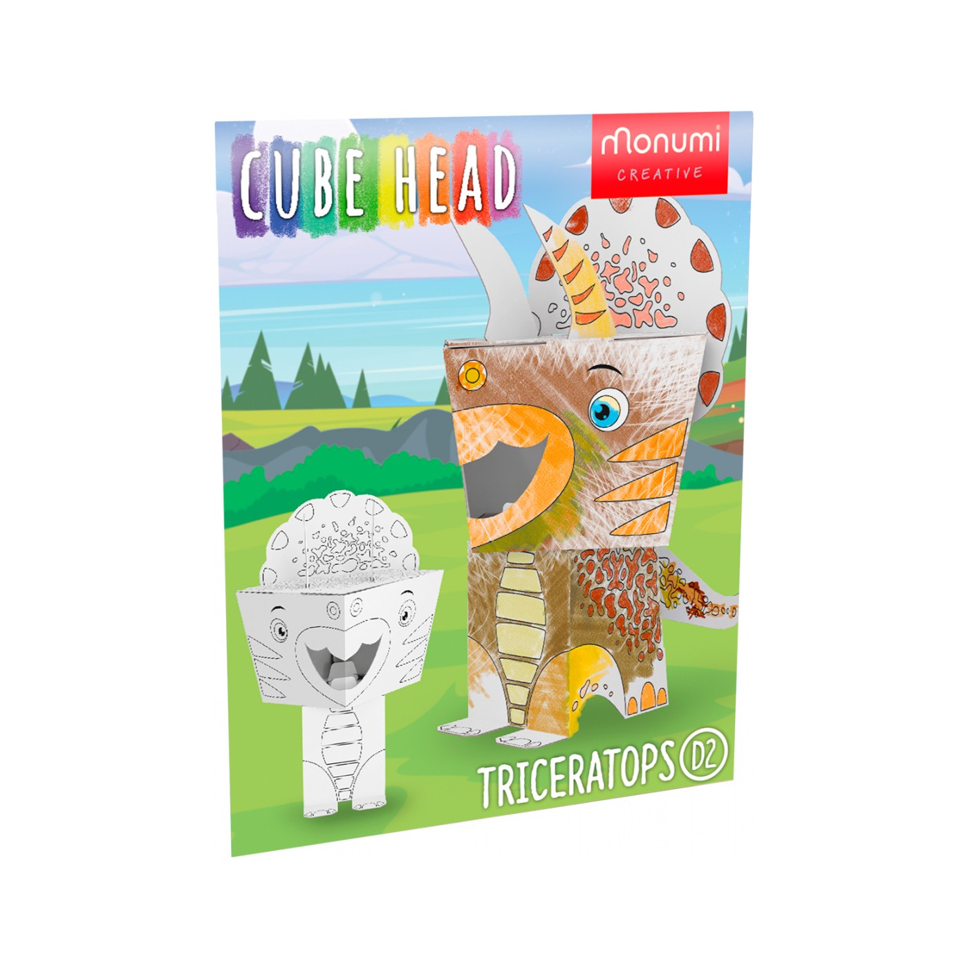 "Triceratops" omalovánky puzzle 3D dinosaurus