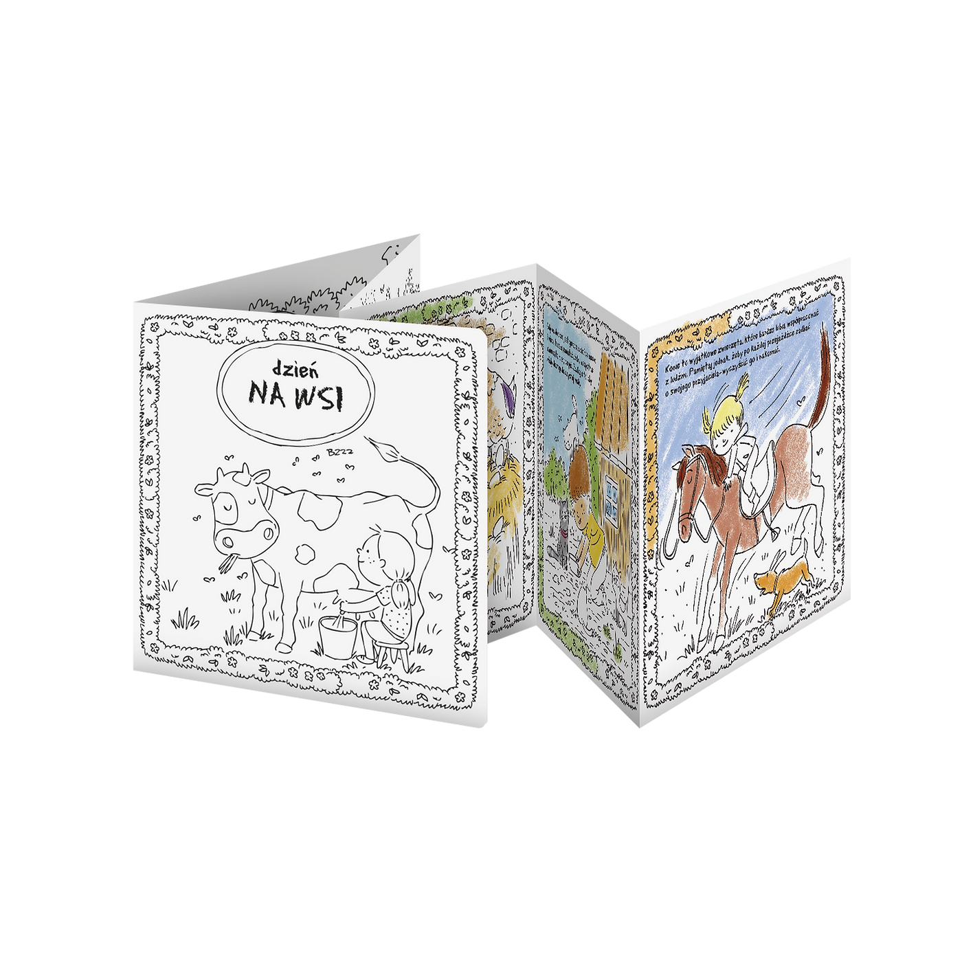 Omalovánky-harmonická dětská knížka „Den na venkově“