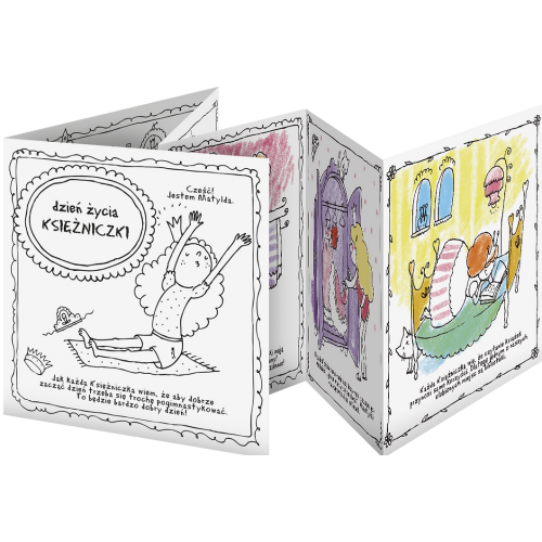 Omalovánky-harmonická dětská knížka „A Day in the Life of a Princess“