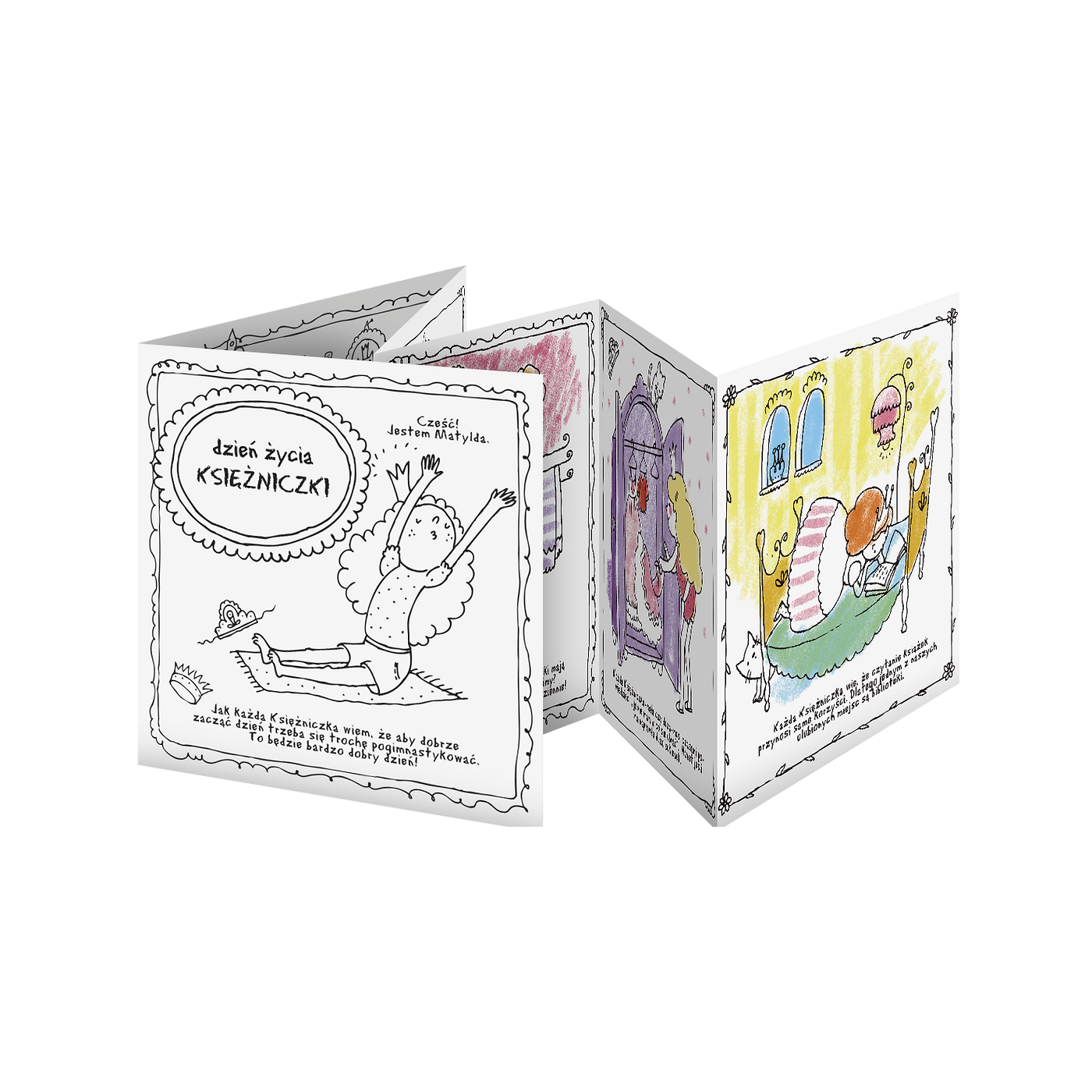 Omalovánky-harmonická dětská knížka „A Day in the Life of a Princess“
