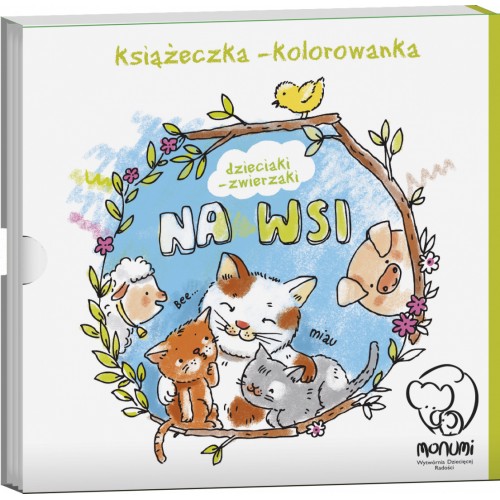 Omalovánky-harmonika „Děti-zvířata na venkově“ dětská kniha 