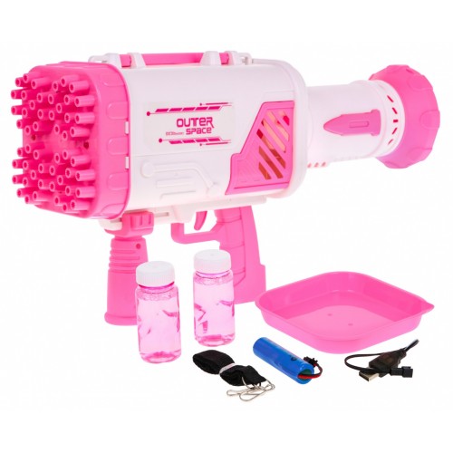 Růžová pistole Bubble Machine