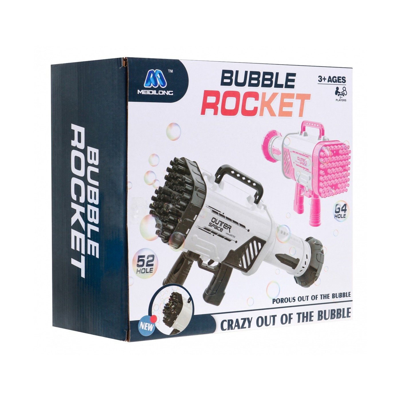 Růžová pistole Bubble Machine