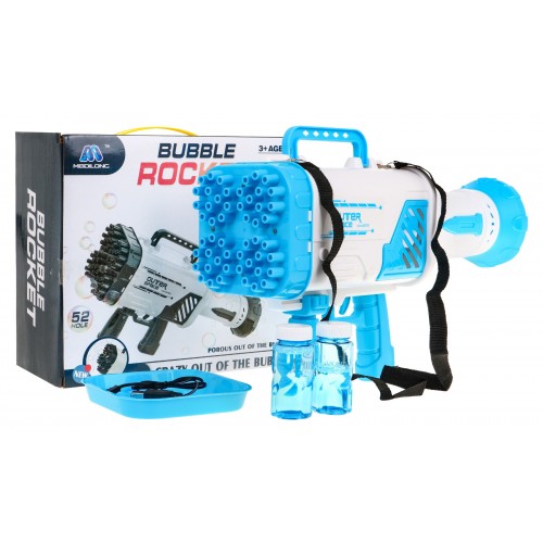 Bubble Machine Dětská pistole 3+ Blue Bron s ventilátorem + Bubble Gas