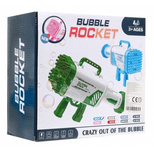 Bubble Machine Dětská pistole 3+ Blue Bron s ventilátorem + Bubble Gas