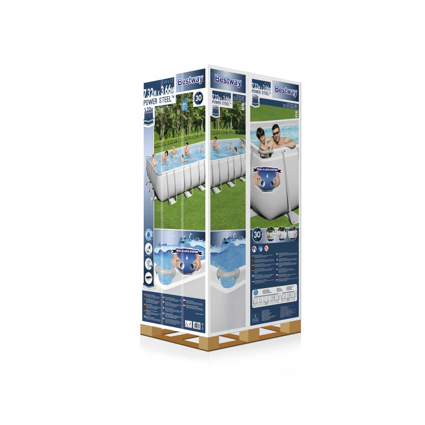 rámový bazén Power Steel 732x366x132 24x9FT BESTWAY 6v1+ pískové čerpadlo