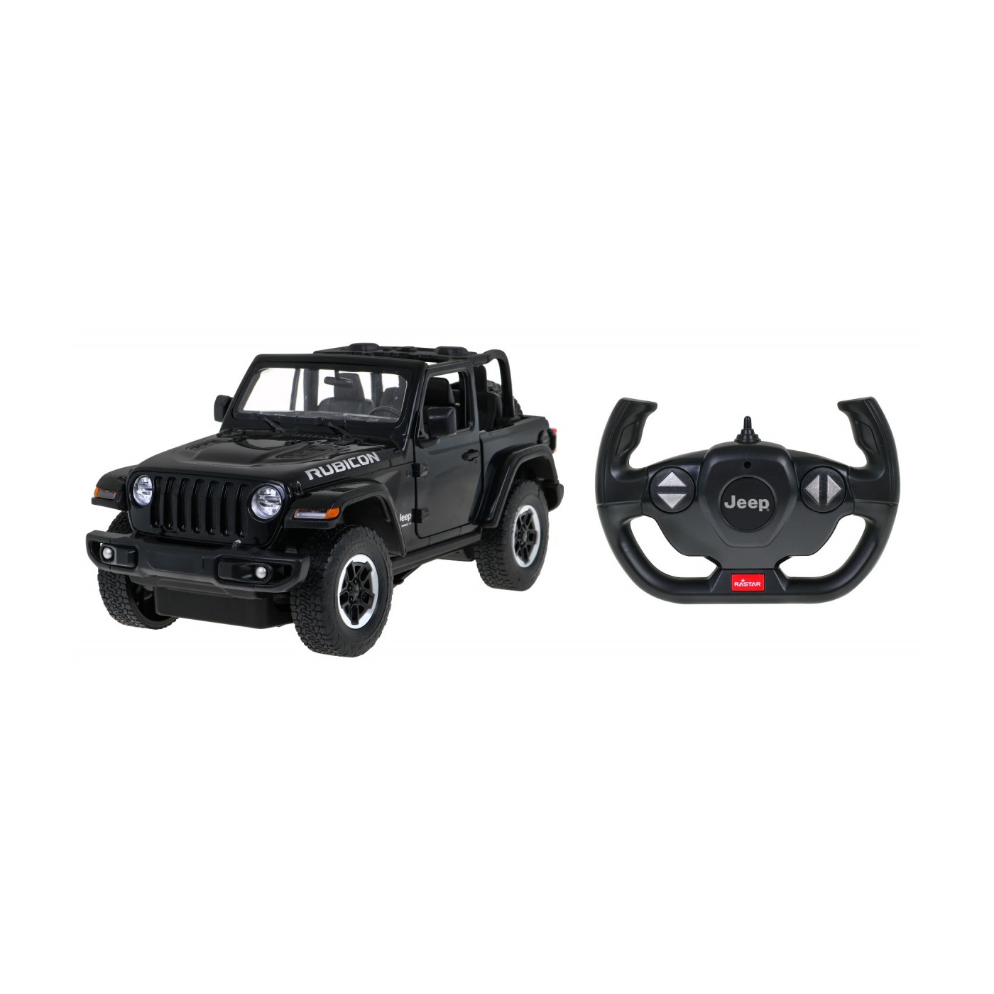 Jeep Wrangler Rubicon černý RASTAR model 1:14 Dálkové ovládání auta + 2,4 GHz dálkové ovládání