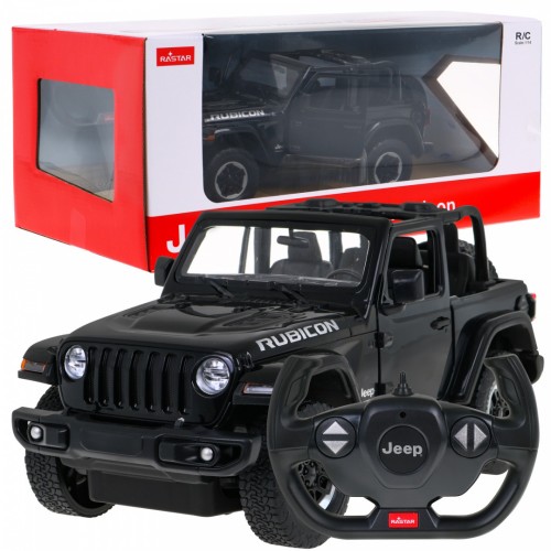 Jeep Wrangler Rubicon černý RASTAR model 1:14 Dálkové ovládání auta + 2,4 GHz dálkové ovládání