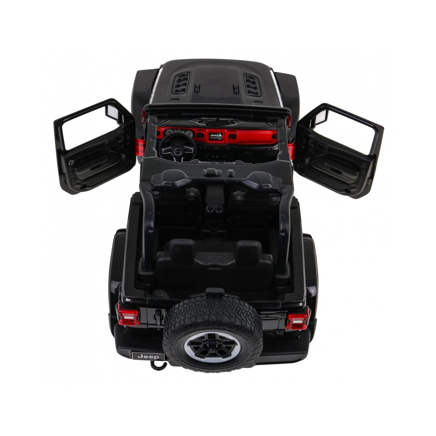Jeep Wrangler Rubicon černý RASTAR model 1:14 Dálkové ovládání auta + 2,4 GHz dálkové ovládání