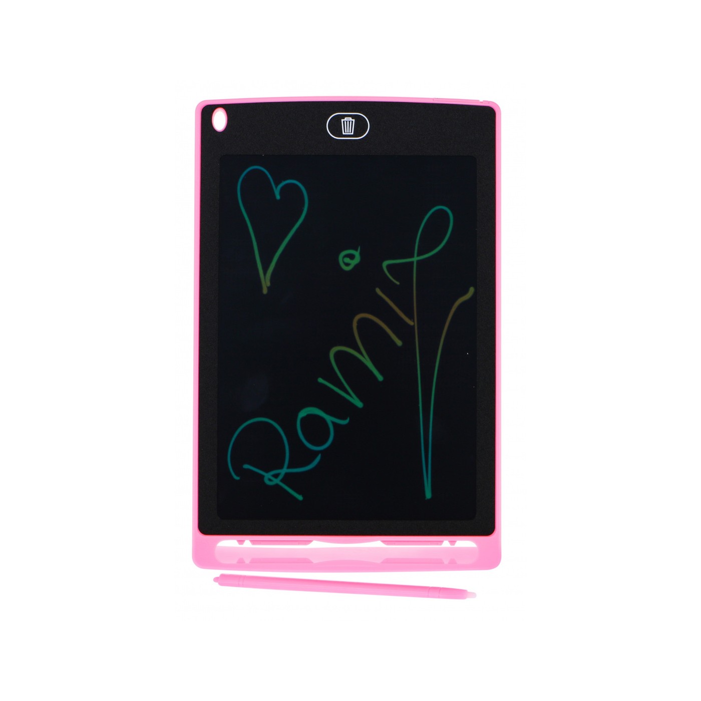Interaktivní kreslící tablet pro děti 3+ růžový 8,5" + stylus + barevné kresby