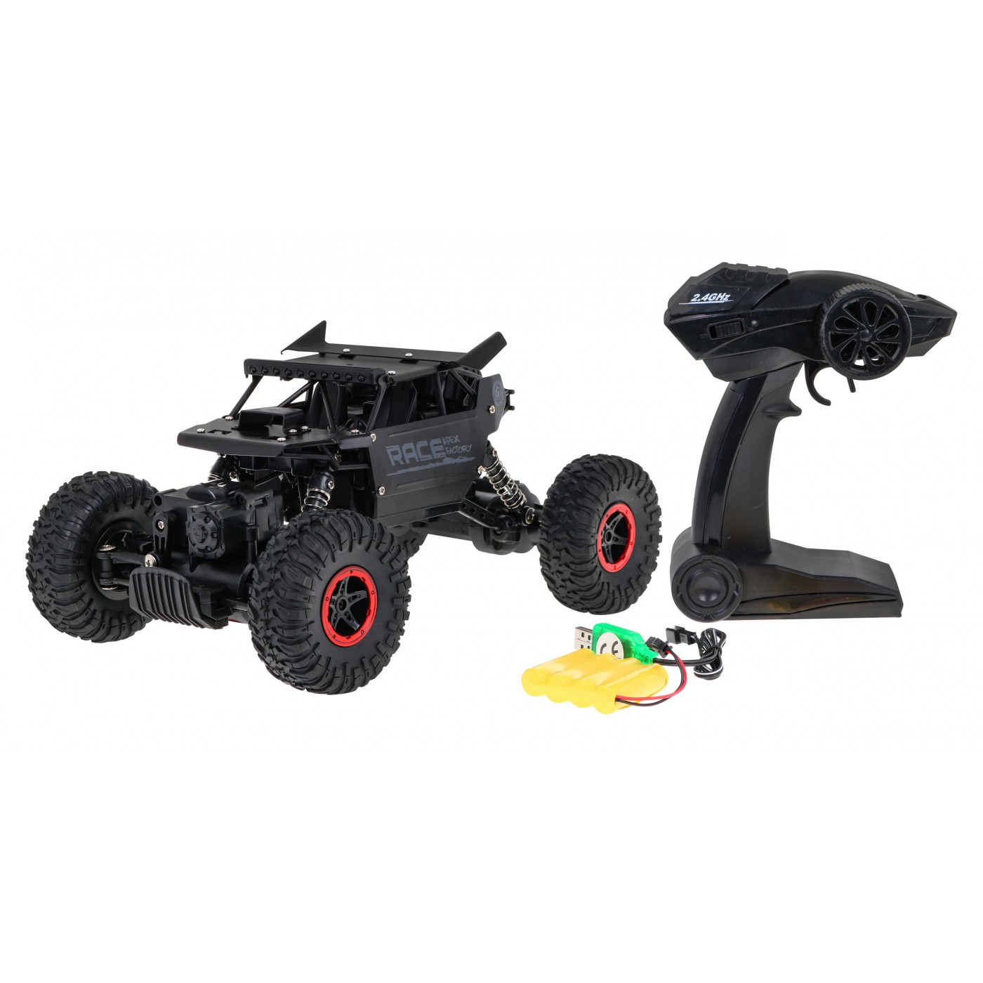Dálkové ovládání Crawler Monster pro děti 6+ černý Model 1:18 Pilot 2,4 GHz