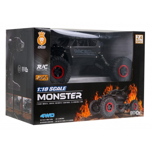 Dálkové ovládání Crawler Monster pro děti 6+ černý Model 1:18 Pilot 2,4 GHz