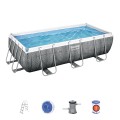 rámový bazén Power Steel 404x201x100 Imitace Ratan 13x6FT BESTWAY 6v1 + Pumpa + Žebřík